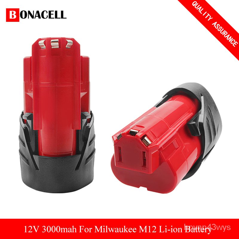 12V 3.0Ah Rechargeable 3000mAh Battery for Milwaukee M12 XC Cordless Tools 48-11-2402 48-11-2411 bat