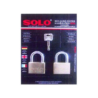 กุญแจคีย์อะไลท์ SOLO 4507SQ45 45 มม. 2 ตัว/ชุดSOLO KA 4507SQ45 PB/2 KA PADLOCK 2EA/SET