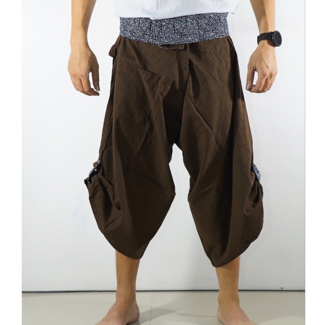 Samurai Pants กางเกงซามูไรเองมัดสีล้วน