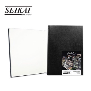 ขนาด A3 (29.7 x 42 ซม.) SEIKAI Sketchbook สมุดสเก๊ตช์ปกแข็งสีดำ