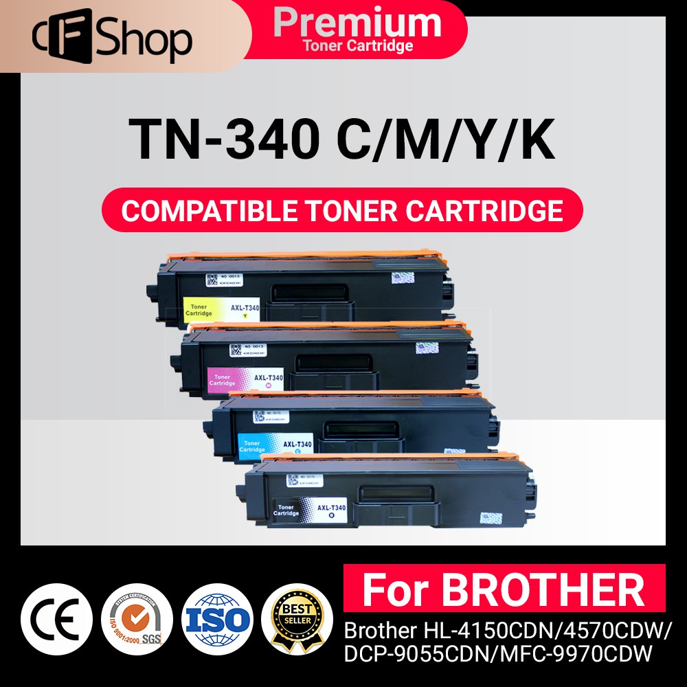 CFSUPPLY TN340/TN-340/TN-340BK/TN-340C/TN-340M/TN-340Y ใช้สำหรับเครื่องปริ้น Brother HL-4150CDN