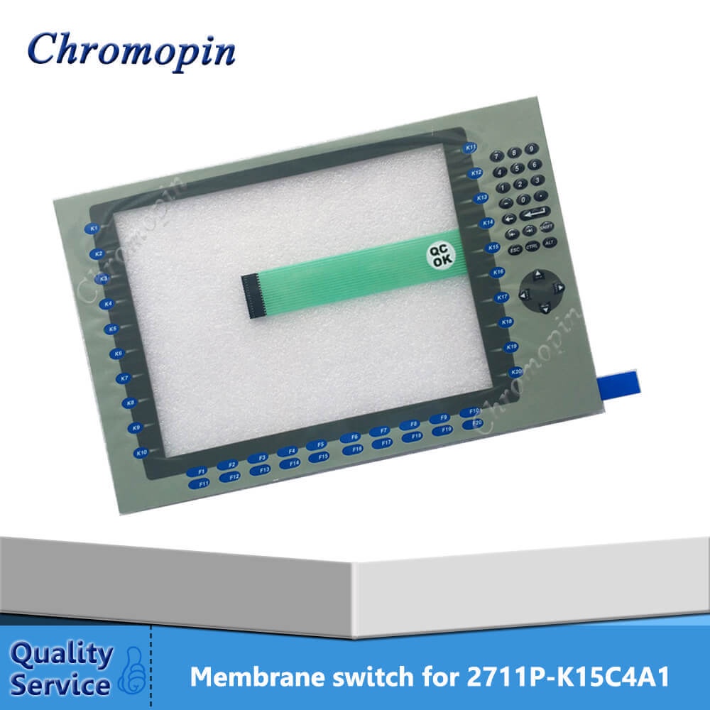 แป้นพิมพ์สวิตช์เมมเบรนสําหรับ AB 2711P-K15C4A1 2711P-K15C4A2 2711P-K15C4A6 2711P-K15C4A7 PanelView P