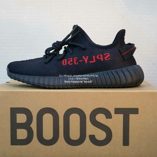 🤓adidas Yeezy Boost 350 V2 Black Red 🛼อุปกรณ์ครบ