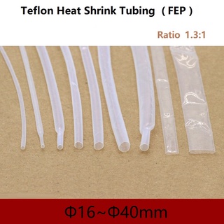 1 เมตร  Teflon Heat Shrink Tube ท่อหดความร้อน PTFE F46 เส้นผ่าศูนย์กลาง 16-40MM 1.3:1 ทนต่ออุณหภูมิสูง 260℃