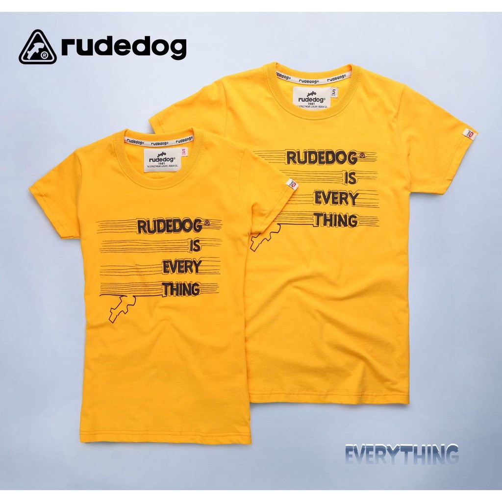 เสื้อยืด Rudedog รุ่น everything สีเหลือง  หญิง/ชาย