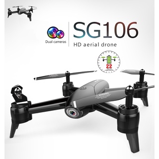 โดรนของเล่น SG106 Drone โดรนระดับเริ่มต้น 1080P 720K 1600mAh Wifi Fpv