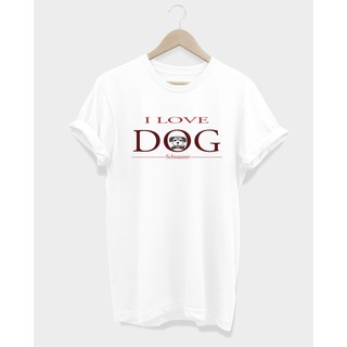 เสื้อยืดหมาชเนาเซอร์ I LOVE DOG