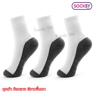 ถุงเท้าข้อกลาง ถุงเท้าลำลอง Socks 12 คู่  ขนาดฟรีไซส์