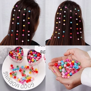 Fashion ลูกปัดติดผม ตกแต่งผม สีสันสดใส ยุค 90 (10 เม็ด) พร้อมส่งจากไทย Q-30