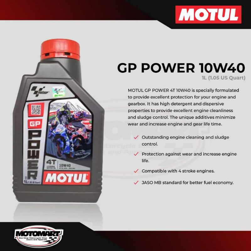 Motul GP Power 10W-40 JASO MA2