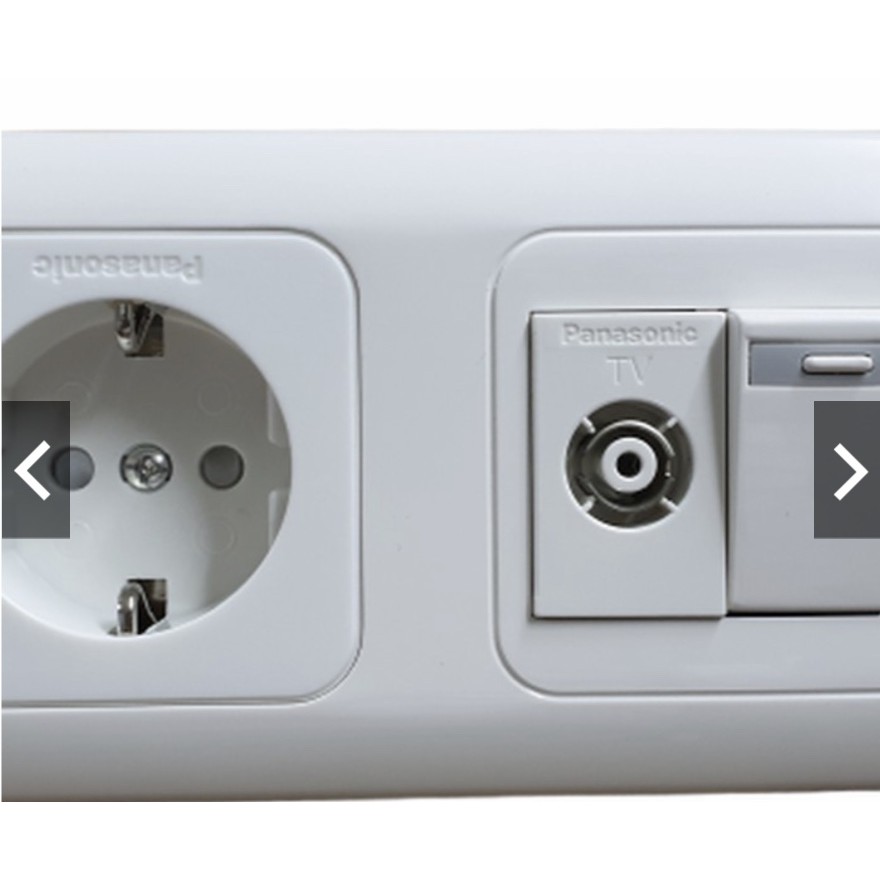 Panasonic Single Switch + Panasonic TV Outlet + เต้ารับ Panasonic