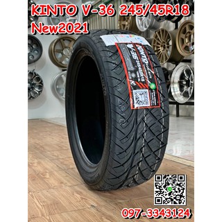 KINTO V-36 245/45R18 ยางสปอร์ตลายซิ่งคุณภาพดีนุ่มหนึบ ยางสายพันธุ์ญี่ปุ่น