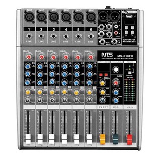 Mixer NTS MS-610FX MIXER+บูลทูส 6 mono +Fx / USB/Bluetooth เล็กๆ เสียงดี มิคเชอร์ ผสมเสียง