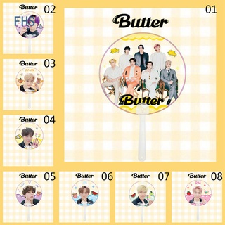 Fhs พัดลมระบายความร้อน PVC แบบใส ลายศิลปินเกาหลี BTS Butter Peripheral