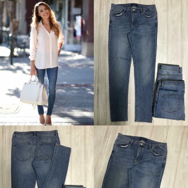 Sinsay กางเกงยีนส์ เอวสูง