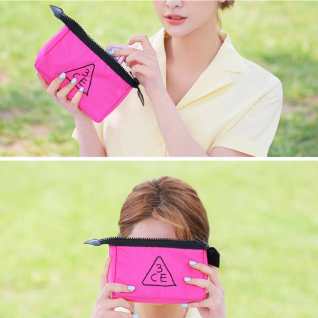 กระเป๋าเครื่องสำอางค์ 3CE POUCH Pink | Shopee Thailand