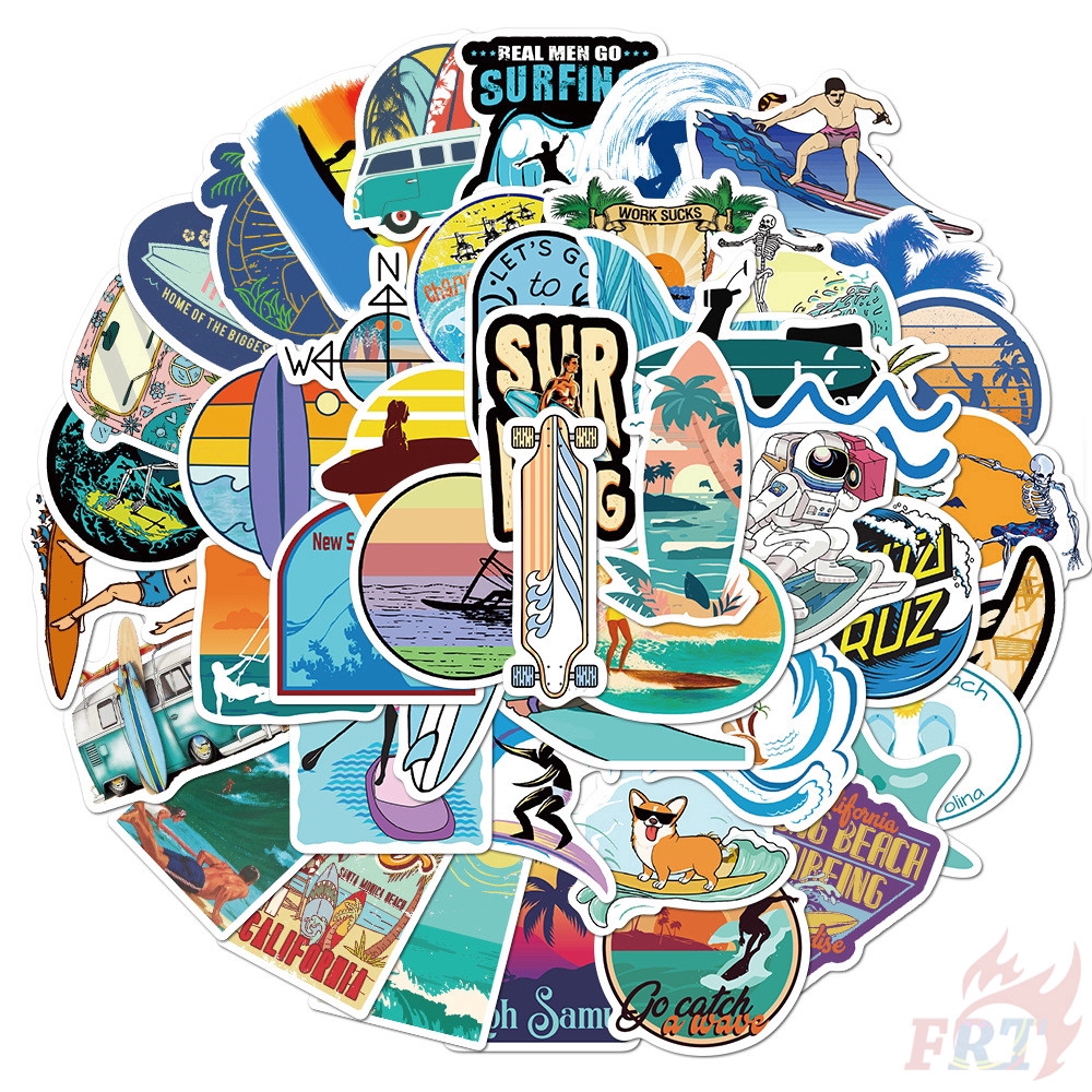 ❉ Ocean Surf：Gone Surfing Series 01 Beach Surfing สติ๊กเกอร์ ❉ 50Pcs/Set DIY Fashion Waterproof Decals Doodle สติ๊กเกอร์ ราคา ถูกที่สุด ดีลบีเคเค แกลเลอรีภาพที่ 2