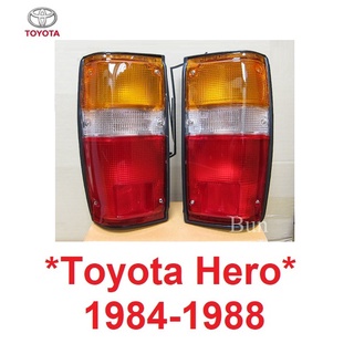 ไฟท้าย ฝา3สี TOYOTA HILUX HERO 1983 - 1988 โตโยต้า ไฟท้าย โตโยต้า ฮีโร่ LN50 LN56 ไฟท้ายรถ ไฟหลังกระบะฮีโร่ ไฟ