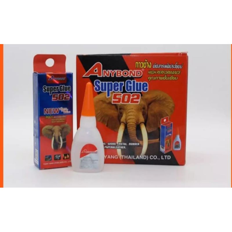 กาวร้อนช้าง502 ANYBOND SUPER GLUE 502(1*1)TH18