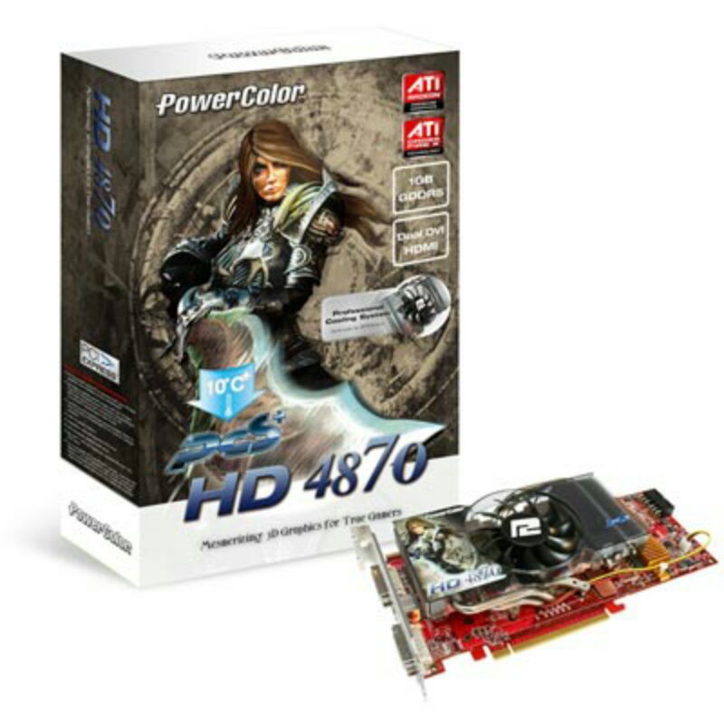 การ์ดจอ มือสอง PowerColor Radeon HD 4870 PCS+ 1 GB