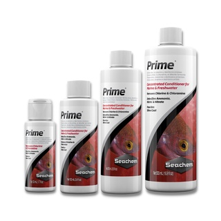 Seachem Prime®  50-500mL - น้ำยาสูตรเข้มข้นสำหรับขจัดคลอรีนคลอรามีนแอมโมเนียไนไตรท์และไนเตรต ได้ทั้งน้ำจืดและน้ำเค็ม