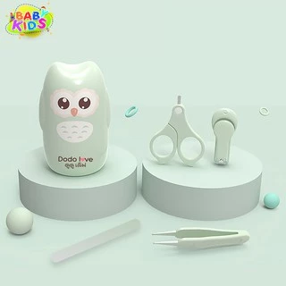 babykids ชุดกรรไกรตัดเล็บเด็กเล็ก 4 ชิ้น กรรไกรตัดเล็บ แหนบ ตะไบ กรรไกรหัวสั้น DODOLOVE