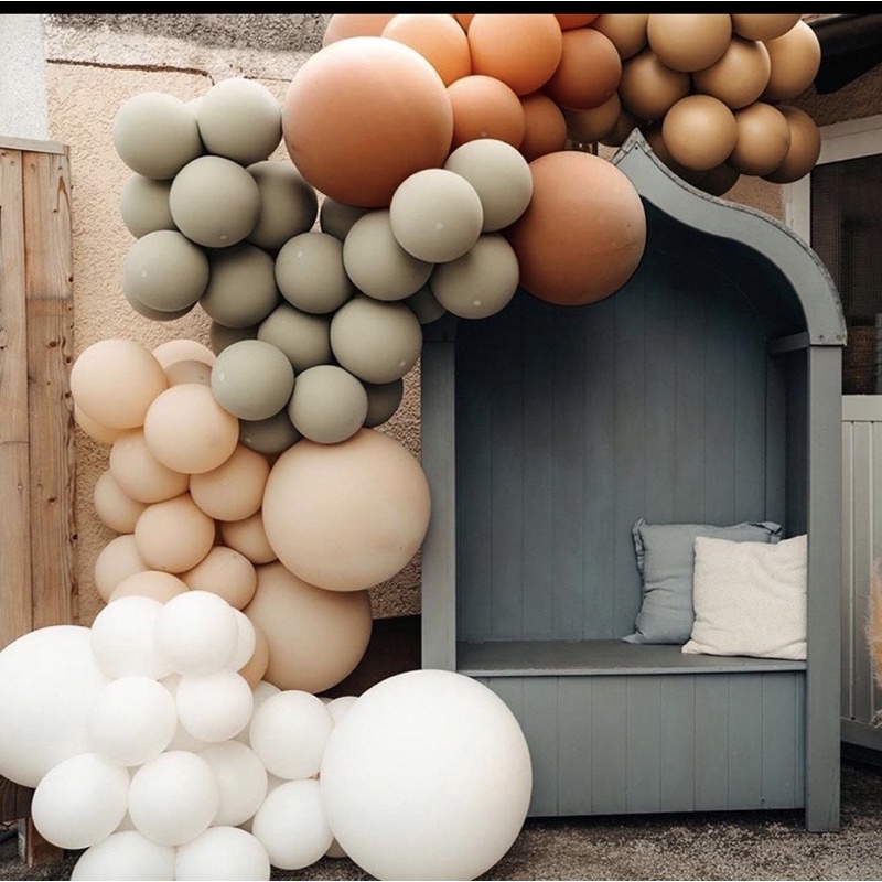 ลูกโป่ง สี Retro อย่างหนา 10 นิ้ว อย่างหนา แพ็ค 10 ลูก - รูปที่ 3