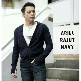 เสื้อแจ็กเก็ตถัก UNISEX พรีเมี่ยม สีกรมท่า สําหรับผู้ชาย