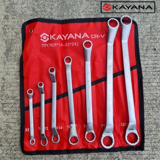 KAYANA (ประแจแหวน 7 ชิ้น ) ชุดประแจแหวน ขนาด 8-24mm 7 ชิ้น เหล็กเกรด CR-V แข็งแรงทนทาน ซื้อไปไม่ผิดหวัง JAPAN BRAND