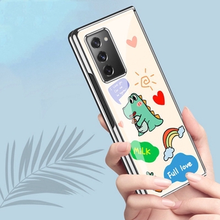 เคสโทรศัพท์มือถือลายการ์ตูนไดโนเสาร์สําหรับ Samsung Galaxy Z Fold2 5G W21