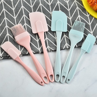 Non-stick 3Pcs/Set Cooking Supplies Pure Color Baking Tools Silicone/PP Kitchen Utensils Cake Spatula Multi Purpose