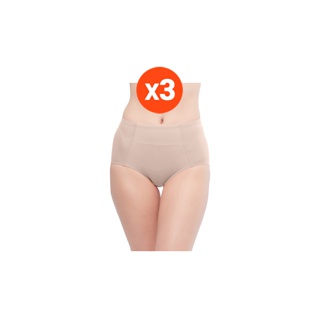 Wacoal Support Panty Set 3 pcs กางเกงในกระชับหน้าท้อง รุ่น WU4836 สีเบจ (BE)