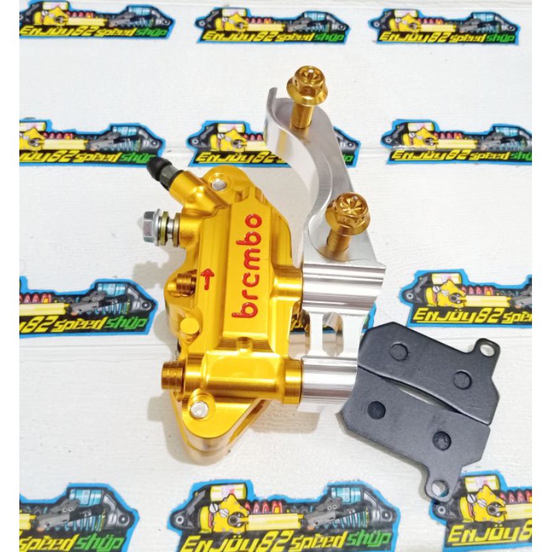 Monoblock Caliper Package 4p / 4 ลูกสูบ Plus Pb Bolts Vixion fiRz jupiter z เก่า Nuovo Rxking แผ่นให