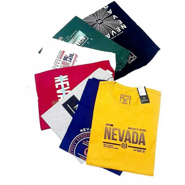 (NEVADA RANDOM MOTIF) เสื้อยืด NEVADA สําหรับผู้ชายและผู้หญิง แท็กเต็ม//