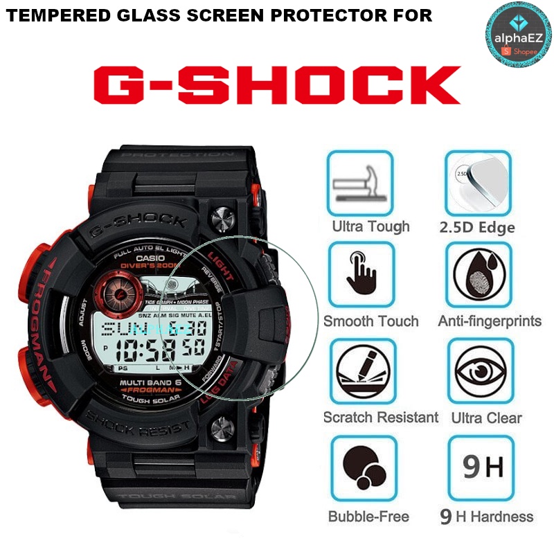 Casio G-Shock GWF-1000BS-1 FROGMAN Series 9H ฟิล์มกระจกนิรภัยกันรอยหน้าจอ กันรอยขีดข่วน GWF1000