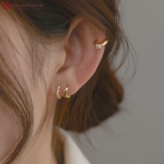 Showmestyle ต่างหูสตั๊ด เครื่องประดับหู สำหรับผู้หญิง 1 คู่