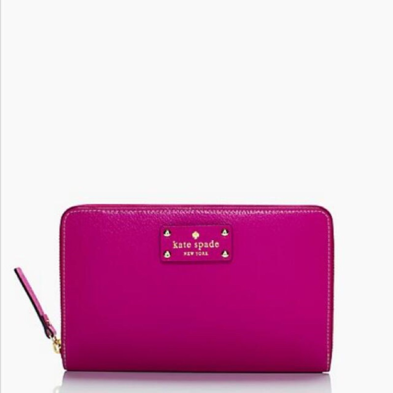 กระเป๋าสตางค์ หนัง Kate Spade ♠️ New York แท้ 100% สีชมพู