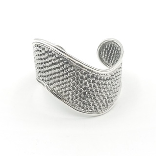 DSP กำไลข้อมือลายเกล็ดงู กำไลเงินแท้ 92.5% : 925 Sterling Silver Bangle - Snake Scales Collection [GSPP0239]