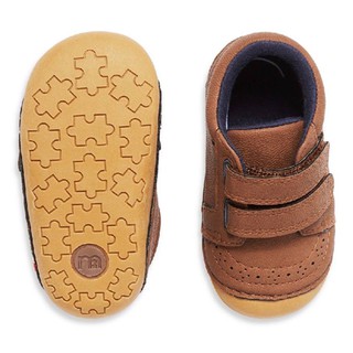 รองเท้า First Step Mothercare รุ่น FC Boy Brown Velcro Brogue Smart แบรนด์อังกฤษ