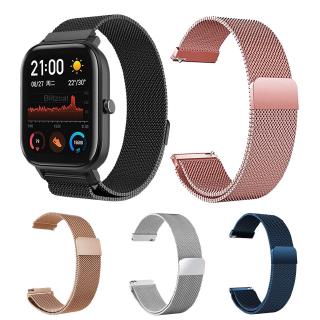 สายนาฬิกาข้อมือสแตนเลสสตีลแม่เหล็ก milanese 20 มม. xiaomi huami amazfit GTS 2 Mini 2E