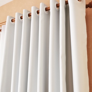 ผ้าม่านสีขาวมินิมอล Grand PP-  ขนาด 100 x 120 cm ม่านตาไก่สีขาว ม่านไร้รอยต่อ ม่านสีขาวควันบุหรี่