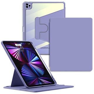 360° เคสอะคริลิคแข็ง แบบหมุนได้ พร้อมช่องใส่ปากกา สําหรับ iPad 10.2 นิ้ว A2602 A2270 A2197 9th Gen 8th Gen 7th Gen 5th Gen 9.7 นิ้ว Pro 11 นิ้ว Air 5 Air 4 10.9
