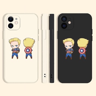 Marvel Captain America เคสไอโฟน 11 12 13 14 case Se2020 เคส iPhone 7 8 Plus 8พลัส เคสมือถือ X Xr Xs Max phone cover