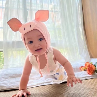 หมวกป้องกันหู แต่งหูหมูน่ารัก แฟชั่นฤดูใบไม้ผลิ และฤดูร้อน และฤดูใบไม้ร่วง และฤดูหนาว สําหรับเด็กทารกแรกเกิด