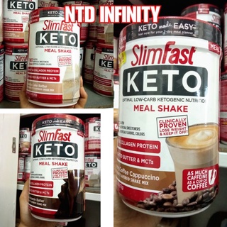 นำเข้า 🇺🇸 Slimfast Keto Meal Replacement Shake Powder (347/377/379g.)