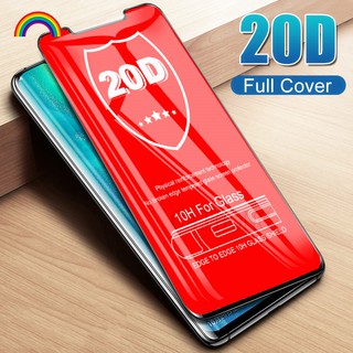 20D สีดำ Oppo K1 K3 K5 K7 F3 F5 Find X F7 R15 F9 R17 Pro F11 F17 Pro Plus เต็มจอ ปกป้อง ฟิล์ม กระจกนิรภัย ป้องกันจอ