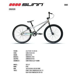 SUNN จักรยาน BMX สำหรับแข่งขัน รุ่น ROYAL CRUISER 24"MY17