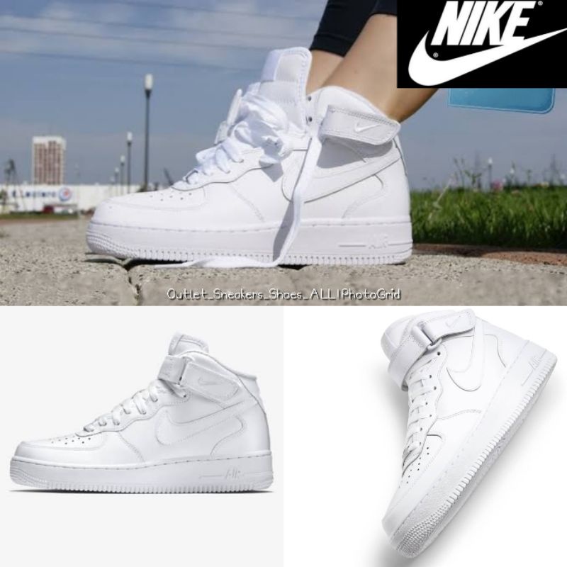 รองเท้า Nike Air Force 1 High Mid White/Black Women พร้อมส่ง