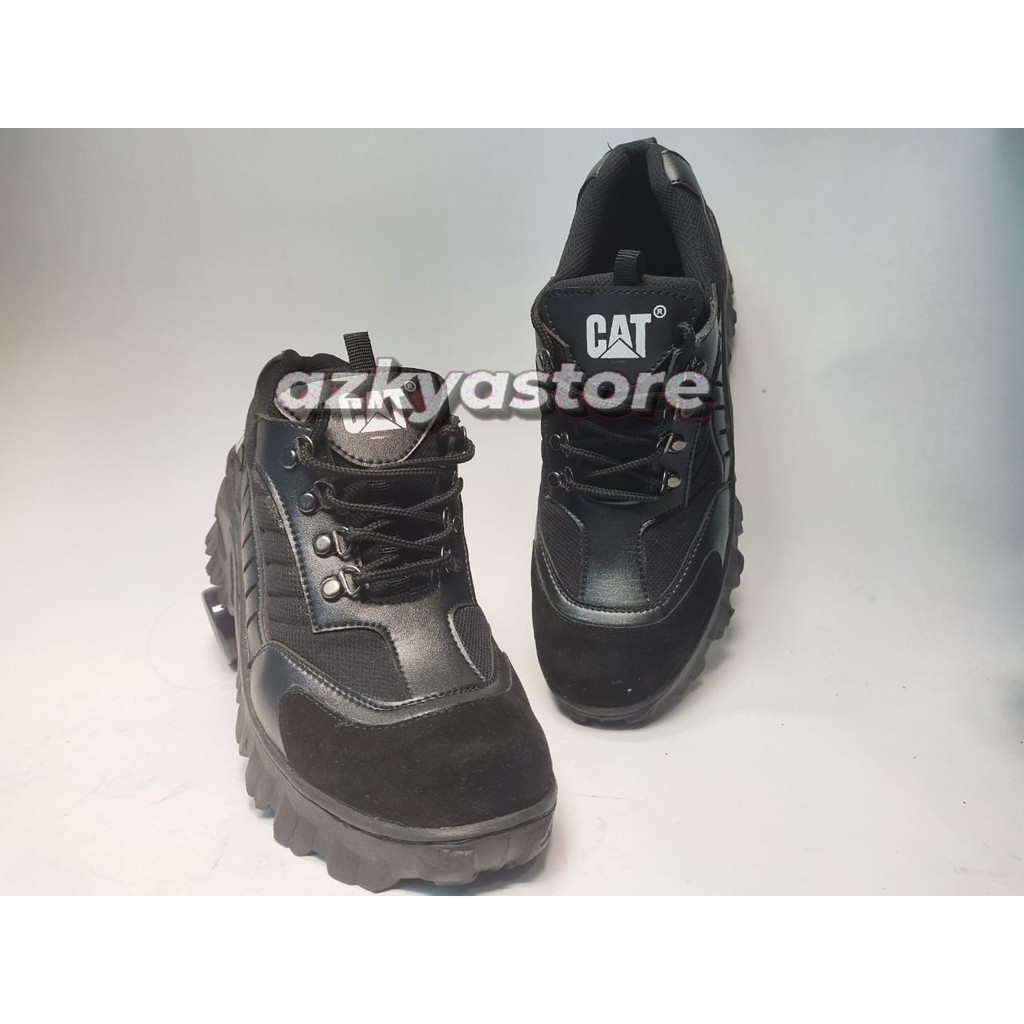 Hitam CATERPILLAR SHOES BLACK CATERPILLAR SHOES BOOTS SAFETY SHOES WORK SHOES PROJECT SHOES