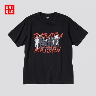 UNIQLO เสื้อยืดคอกลมแขนสั้น Manga Ut (Spell Back To Battle) 440684 สําหรับผู้ชาย / ผู้หญิง เสื้อยืดคอกลมผ้าฝ้าย